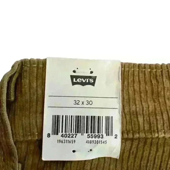 Levi's 314 Women's Size 32 x 30 Tan Mid-Rise Shaping Straight Corduroy Jeans NEW - Picture 5 of 11